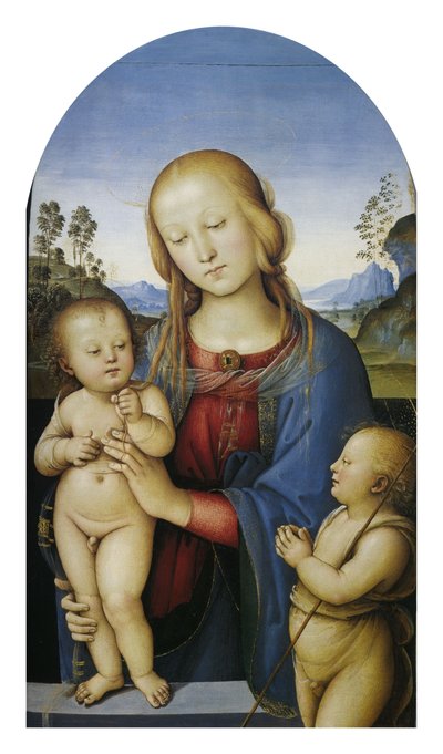 Madonna mit Kind und dem kleinen Johannes von Pietro Perugino